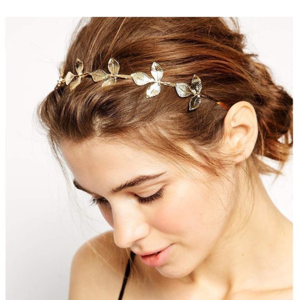 💕Handmade Gold 🌿 Leaf 🍃 Headband